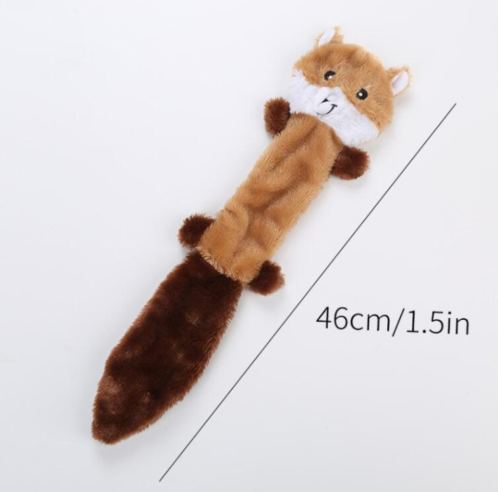 2-Pack Brown raccoon Identical Plush Pet Toys with Squeaker – Durable Fur-Textured Chew Toys for Dogs, Ideal for Teething, Play & Stress Relief - Image 1