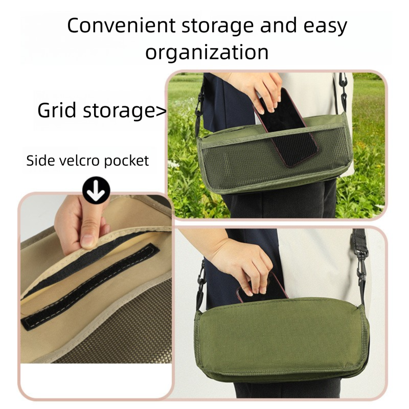 Khaki Portable Folding Backpack Stool with Carrying Case – Compact, Durable Outdoor Seat for Camping, Hiking, Fishing & Travel(large size) - Image 3