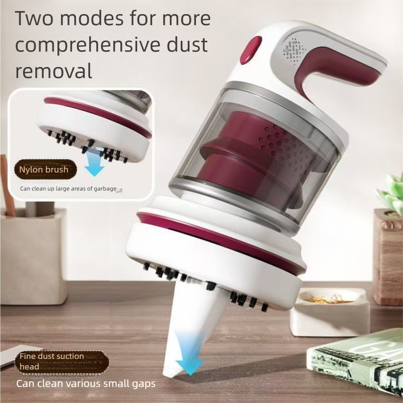 Green Compact Desktop Vacuum Cleaner – Cordless Handheld Dust Remover for Office, Keyboard, Car & Home Use with Dual Suction Modes and USB Charging - Image 3
