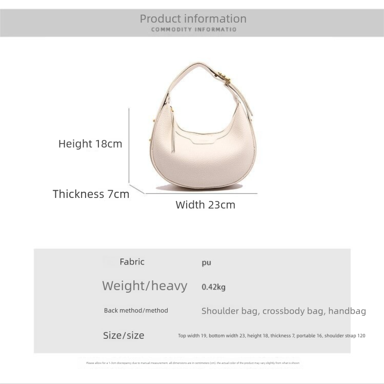 Khaki Women's New Fashion Crescent Bag – Stylish Single Shoulder Crossbody Handbag with Wear-Resistant Base and Smooth Zipper, Perfect for Casual & Daily Use - Image 6