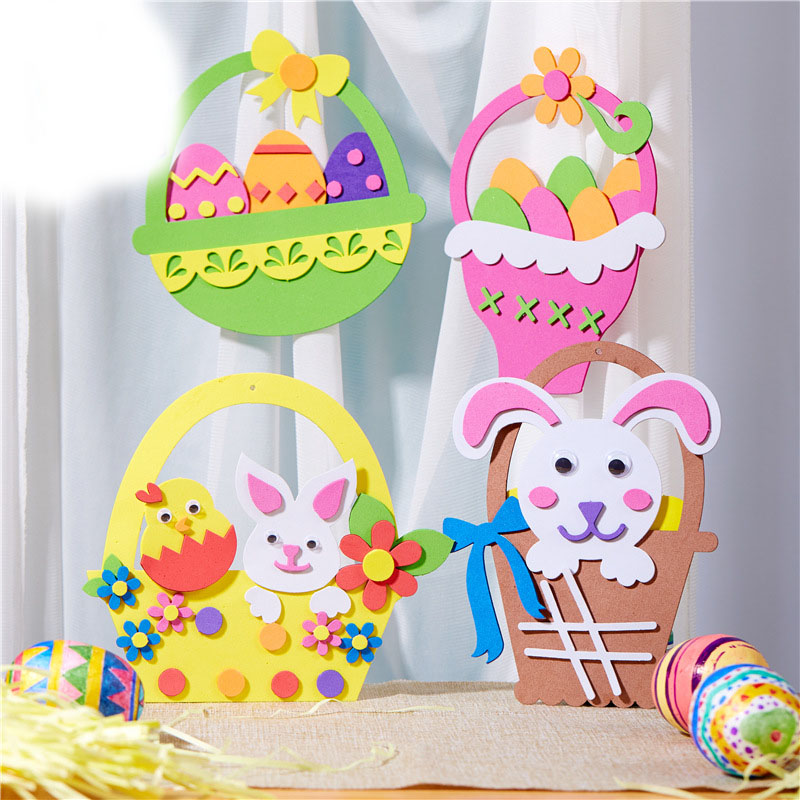 5-Pack The Chick and the Rabbit Easter EVA Craft Basket Kit – DIY Creative Art & Craft Supplies for Kids, Perfect for Parent-Child Activities and Holiday Decorations - Image 4