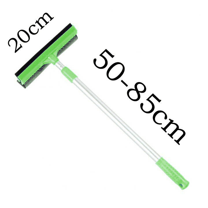 Green Home Window Cleaner – Adjustable Aluminum Alloy Glass Scraper with Dual-Sided Sponge and Rubber Blade, Easy-to-Use Window Cleaning Tool - Image 1