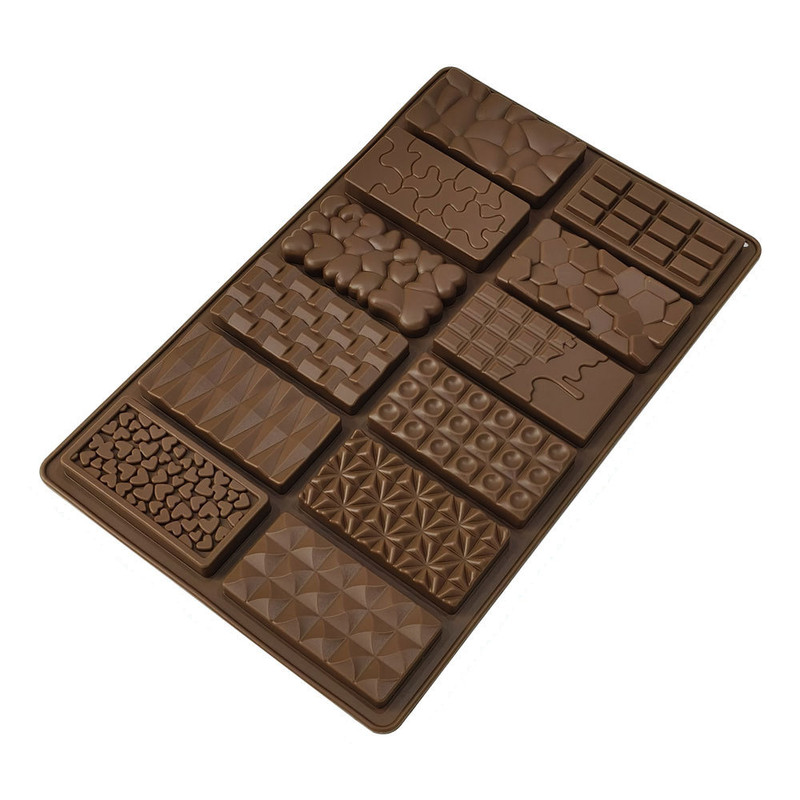 2-Piece Dubai Rectangle Chocolate Silicone Mold Set – Food-Grade, Easy Release, Heat-Resistant Baking Molds for Chocolate, Candy, and Cake(12-in-1) - Image 1