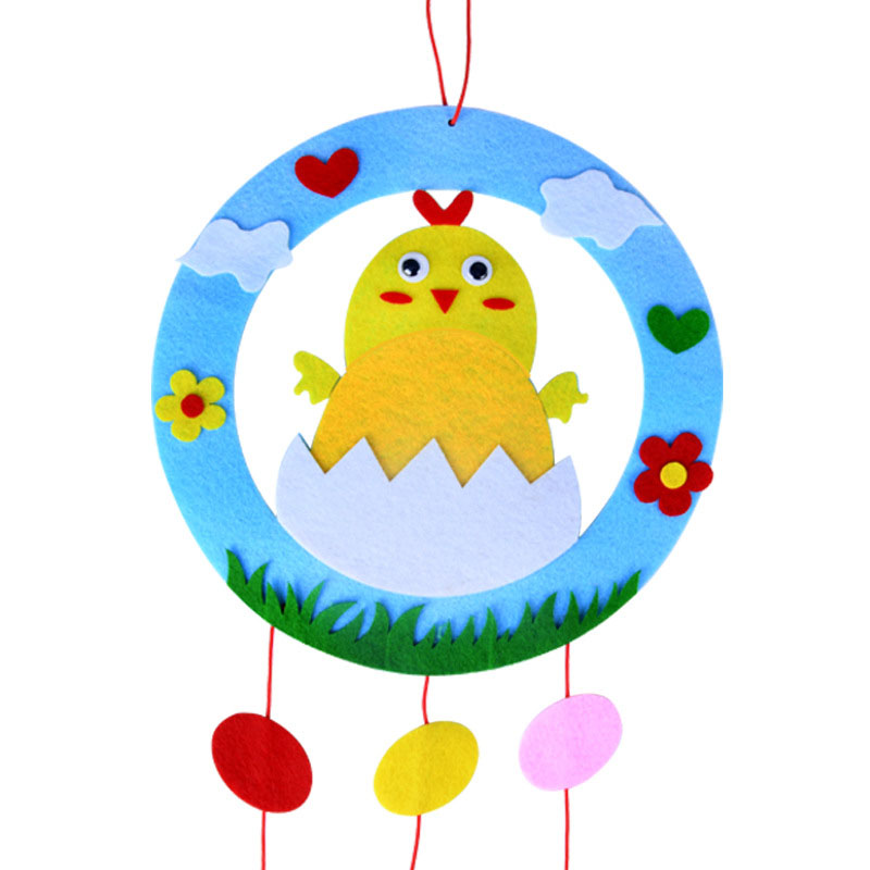 Chickens 3-Piece Easter Kids Craft Decoration Set – DIY Hanging Ornaments for Preschool Activities and Holiday Fun - Image 1