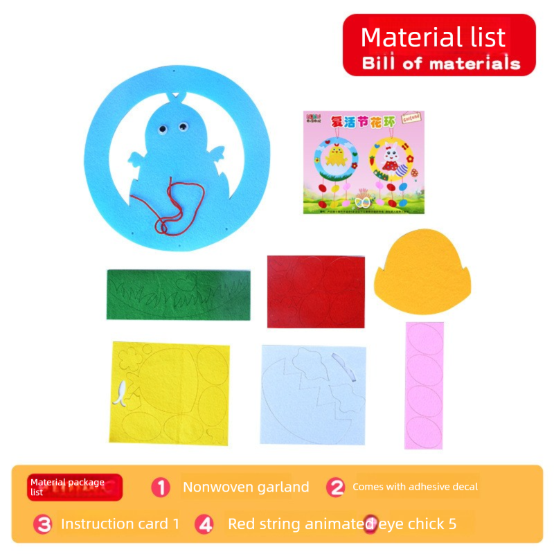 Chickens 3-Piece Easter Kids Craft Decoration Set – DIY Hanging Ornaments for Preschool Activities and Holiday Fun - Image 4