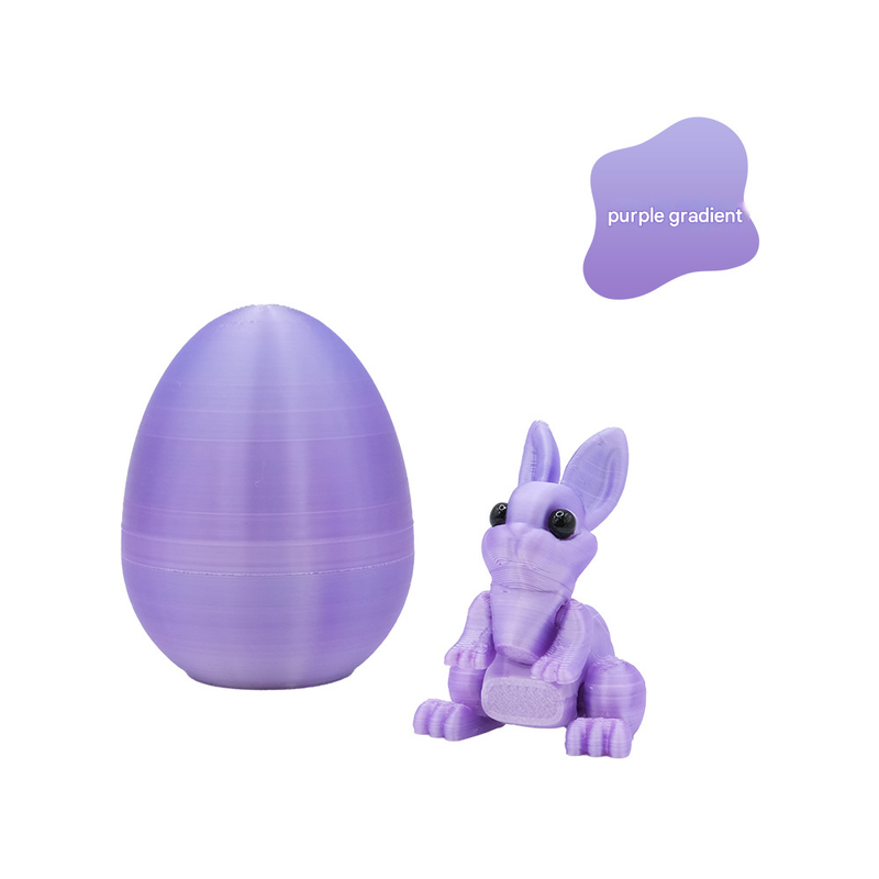 3-Piece Purple gradient Easter Surprise Egg Set – Identical Interactive Figurines with Hinged Shell, Collectible Holiday Display Toy - Image 1