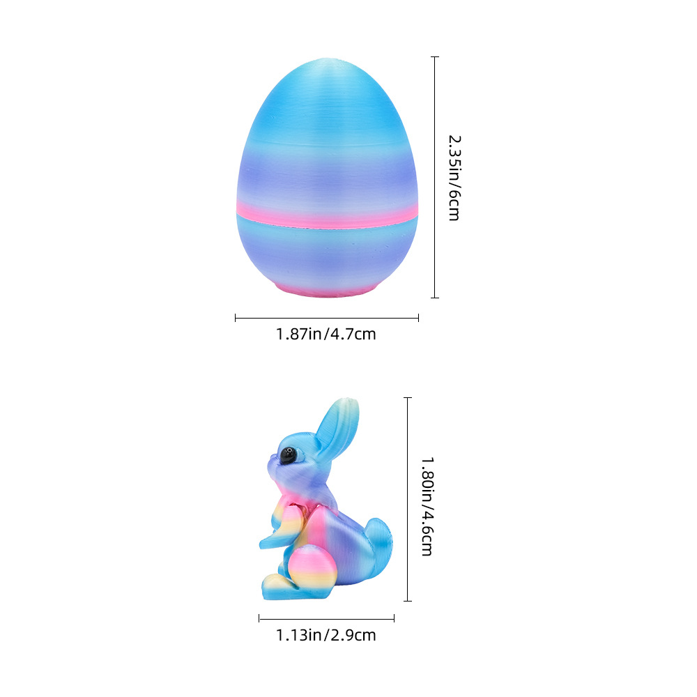 3-Piece Black-to-purple gradient Easter Surprise Egg Set – Identical Interactive Figurines with Hinged Shell, Collectible Holiday Display Toy - Image 5