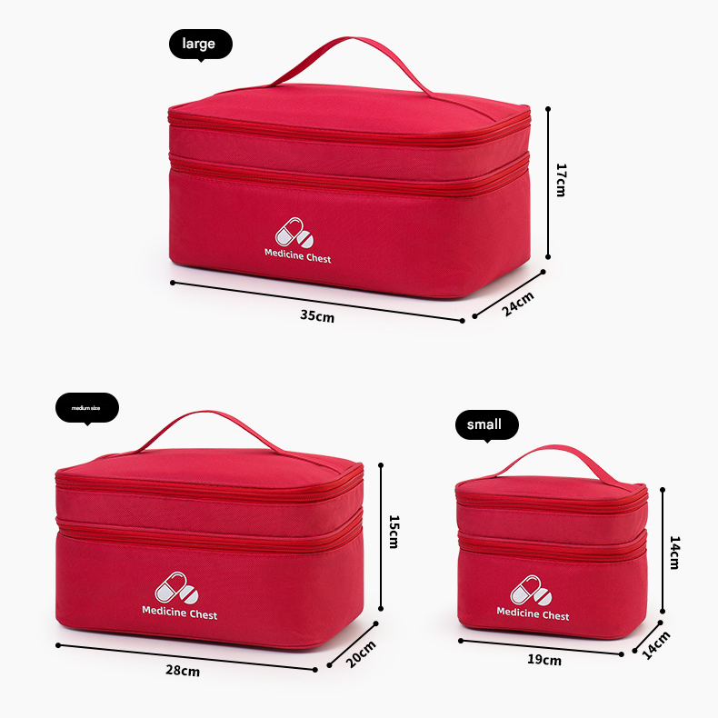 Green 3-Piece First Aid Organizer Set – Small, Medium & Large Medicine Storage Cases (19/23/35cm) for Home & Travel - Image 6