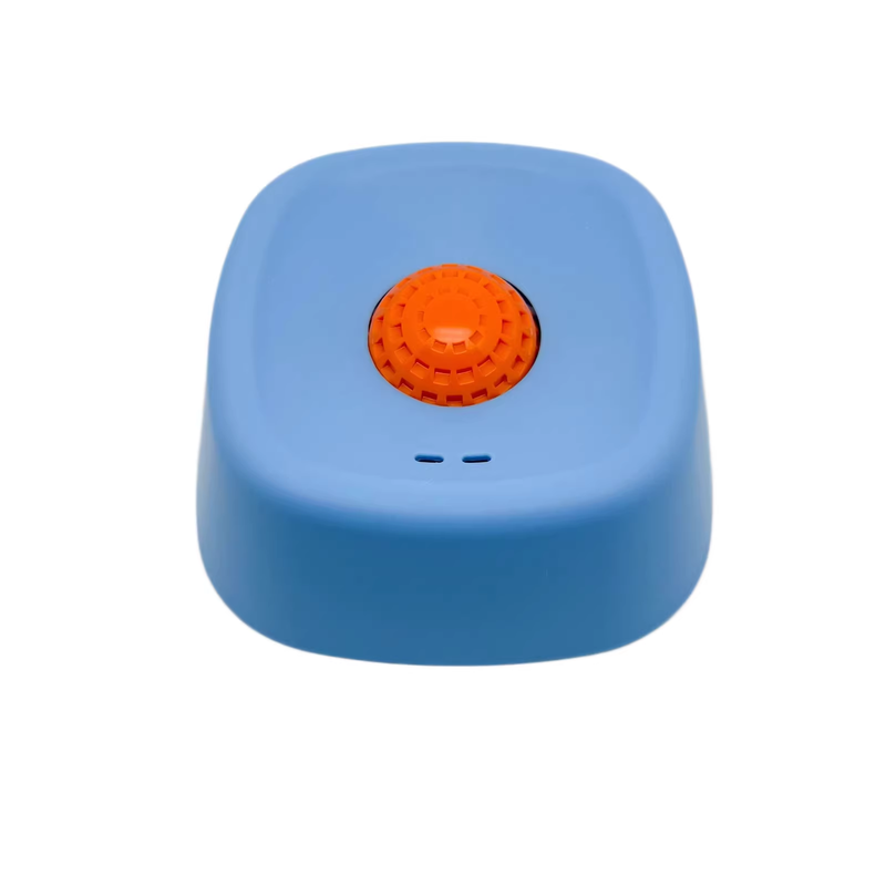 Blue bowl, orange ball Slow Feeding Dog Bowl with Built-In Rolling Ball – Anti-Spill Pet Lick Dish for Healthy Eating Habits - Image 1