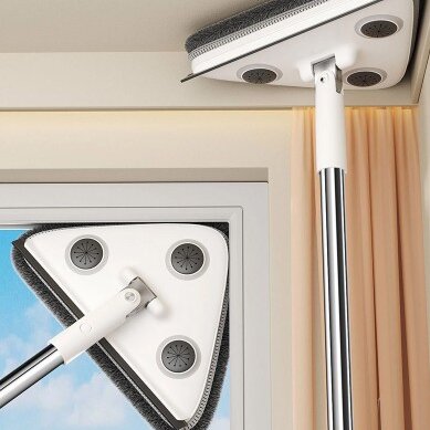 10-Pack Window Cleaning Sets – Each with Rod, Triangular Head & 2 Cloths - Image 3