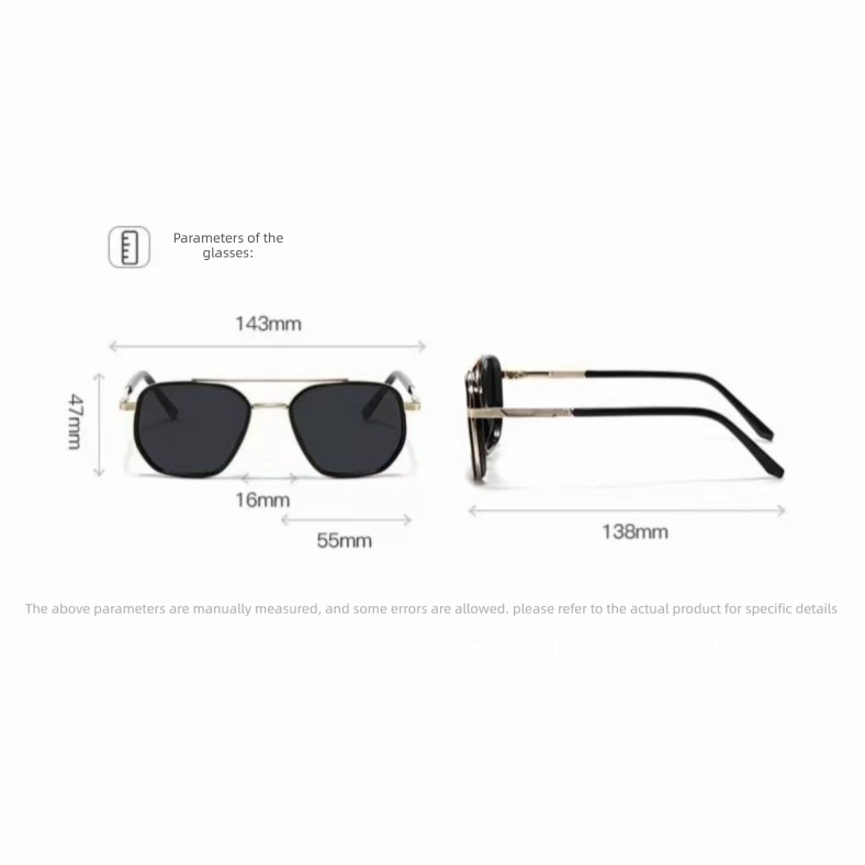 Matte black Rectangular Sunglasses – Classic Frame Design with Adjustable Nose Pads for Daily Wear - Image 4