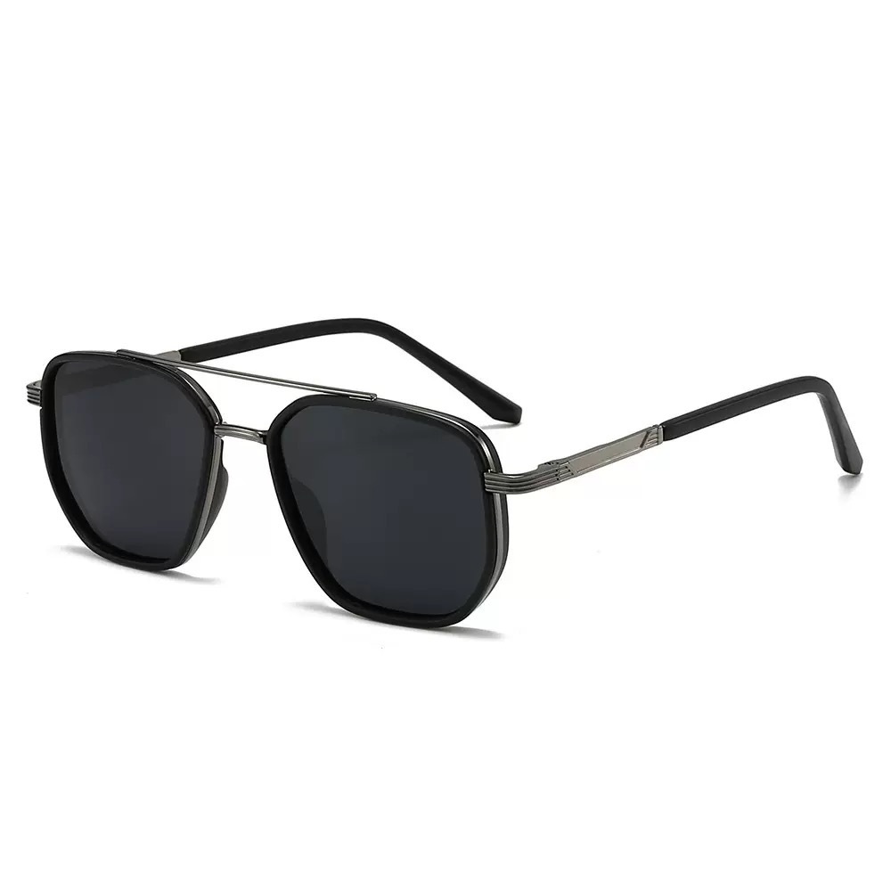 Sanded blue Rectangular Sunglasses – Classic Frame Design with Adjustable Nose Pads for Daily Wear - Image 1