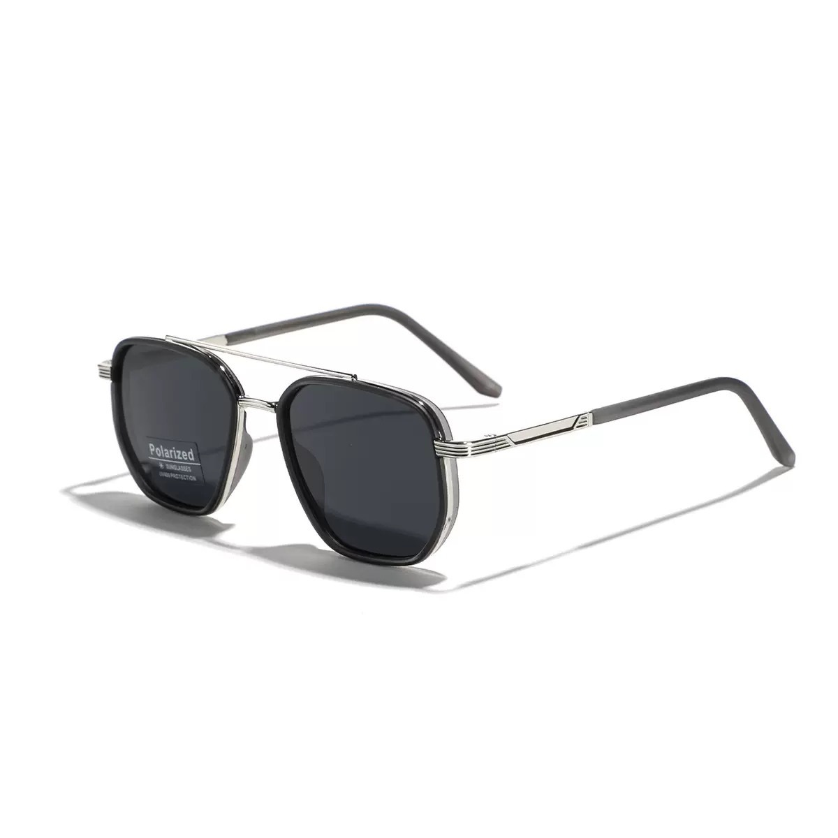 Transparent grey sheet Rectangular Sunglasses – Classic Frame Design with Adjustable Nose Pads for Daily Wear - Image 1