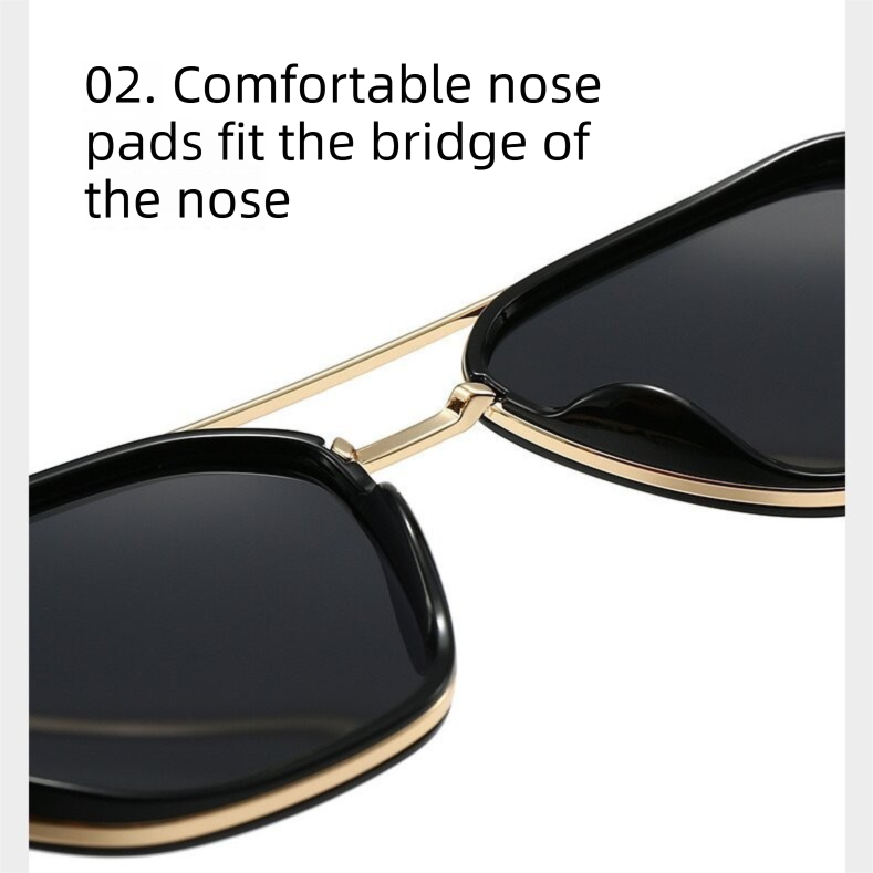 Transparent grey sheet Rectangular Sunglasses – Classic Frame Design with Adjustable Nose Pads for Daily Wear - Image 2