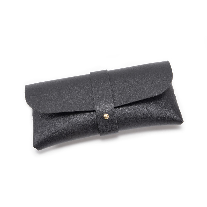 30-Piece Black Chic & Sleek PU Leather Soft Eyeglass Case - Protective Pouch for Sunglasses & Reading Glasses - Image 1