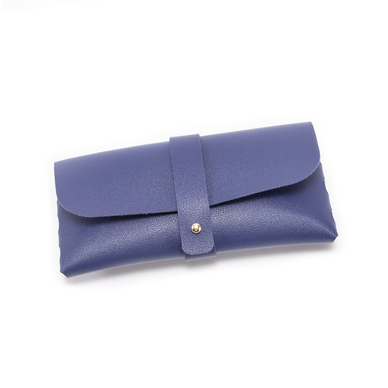 30-Piece Blue Chic & Sleek PU Leather Soft Eyeglass Case - Protective Pouch for Sunglasses & Reading Glasses - Image 1