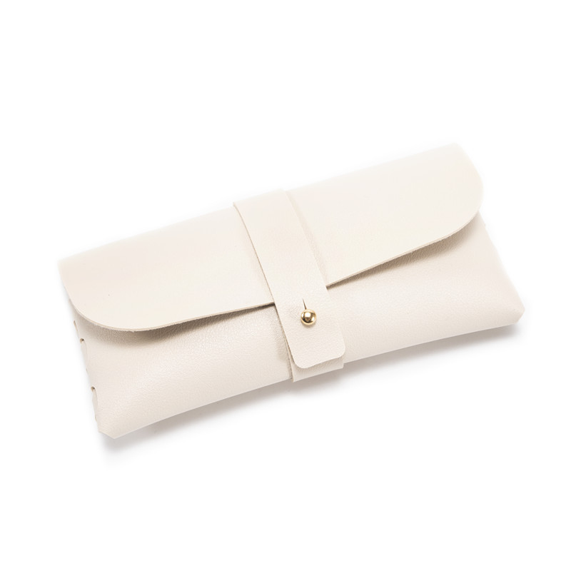 30-Piece beige Chic & Sleek PU Leather Soft Eyeglass Case - Protective Pouch for Sunglasses & Reading Glasses - Image 1