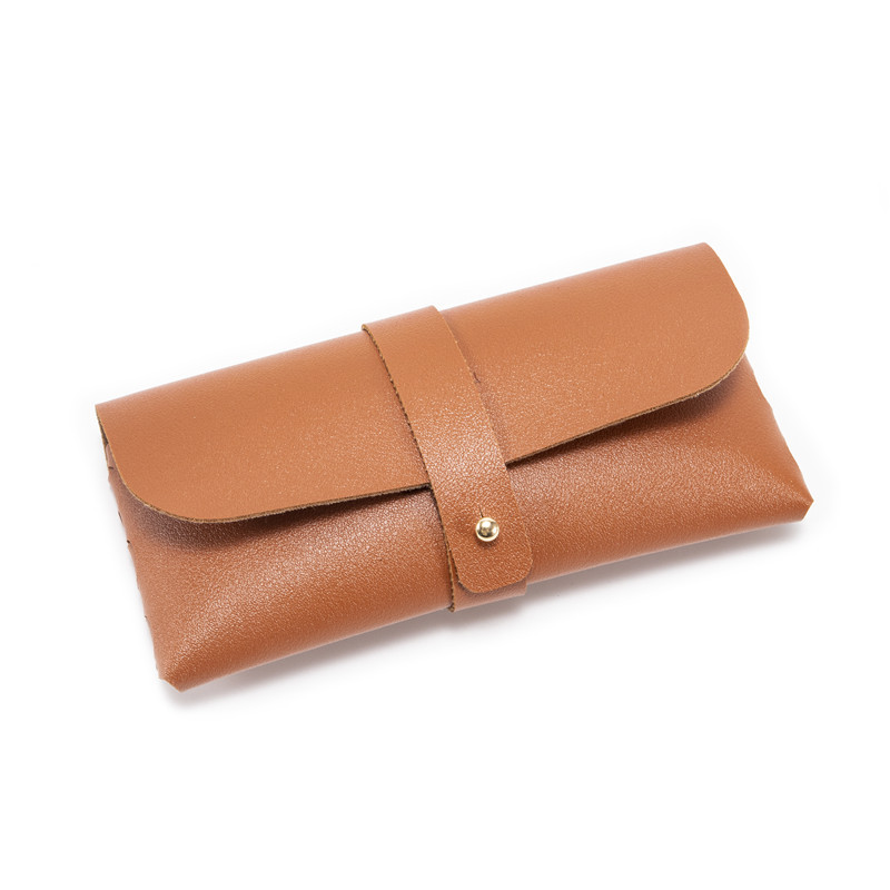 30-Piece brown Chic & Sleek PU Leather Soft Eyeglass Case - Protective Pouch for Sunglasses & Reading Glasses - Image 1