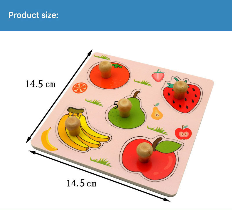 Gifts Hand-Grip Puzzle Board – Educational Shape Matching Toy for Early Learning, 14.5cm Square Design - Image 5