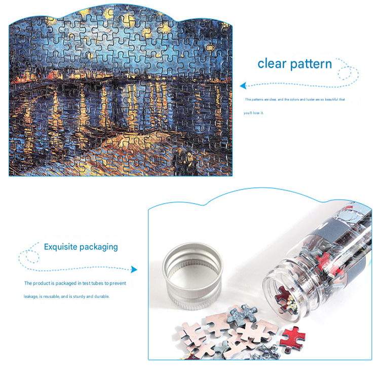 2 PCS 150-Piece Mini Puzzle in Reusable Tube – Compact Jigsaw for Home or Travel, Frame Not Included(132-Water lily) - Image 4