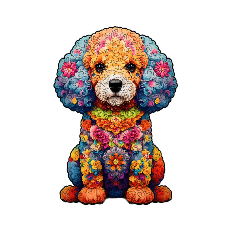 Irregular-Shaped Puzzle – A3 Size (33×43cm), 210-Piece Design, 4mm Thickness, Compact Packaging(Petal Teddy) - Image 1