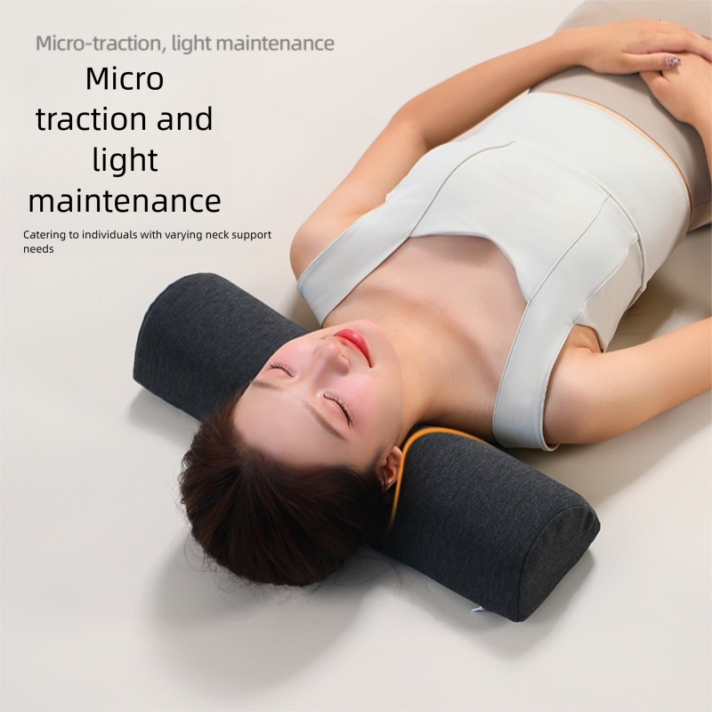 Dark gray Cervical Support Pillow – Memory Foam Core with Ergonomic Design for Neck Pain Relief and Deep Sleep(Ice Silk Style) - Image 3