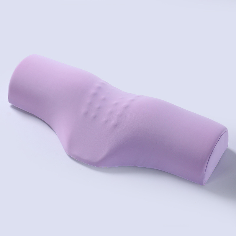 Purple Cervical Support Pillow – Memory Foam Core with Ergonomic Design for Neck Pain Relief and Deep Sleep(Ice Silk Style) - Image 1
