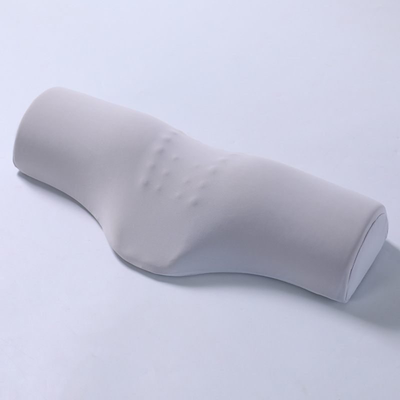 Light grey Cervical Support Pillow – Memory Foam Core with Ergonomic Design for Neck Pain Relief and Deep Sleep(Ice Silk Style) - Image 1