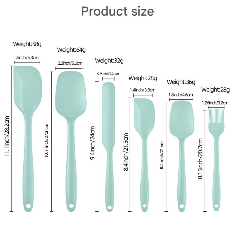 6-Piece Pink Silicone Spatula Set – Heat-Resistant, Non-Scratch Kitchen Tools with Integrated Metal Reinforcement, Dishwasher Safe, for Cooking, Mixing, and Baking - Image 6