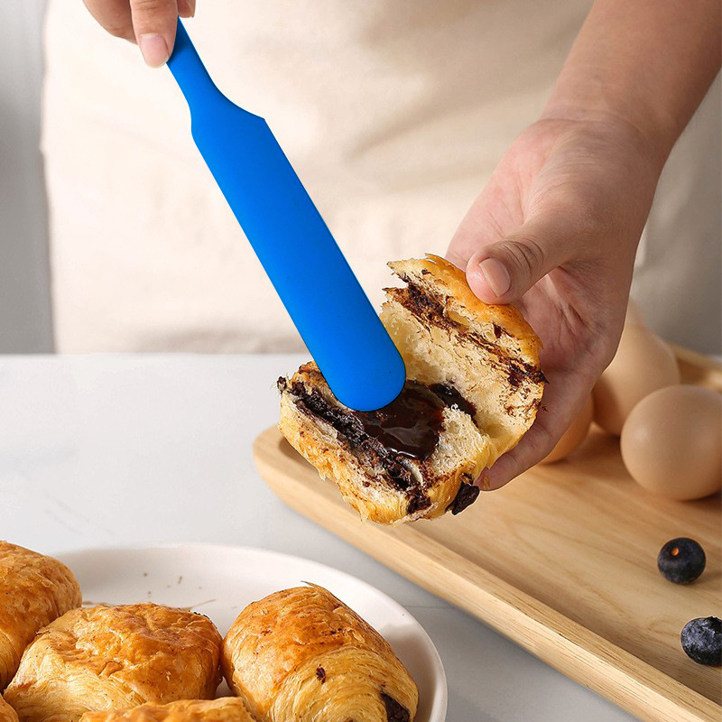10-Pack Blue Mini Silicone Spatulas – Flexible Baking Scrapers for Flour, Jam, Butter & Cake Decorating - Image 2