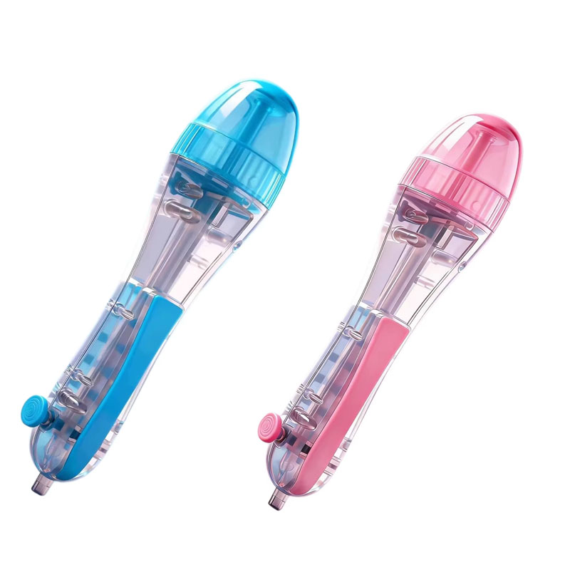Pink and blue 2-piece set Press-Release Bead Pen for 2.6mm Pixel Art – DIY Craft Tool for Hama Beads and Fuse Beads Projects (Beads Not Included) - Image 1