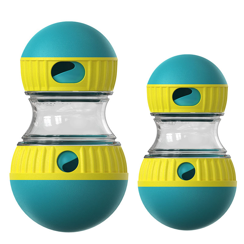 2-Piece Green Slow Feeder Dog Toy Set – Large & Small Rolling Treat Dispenser Ball for Puzzle Feeding, Mental Stimulation, and Digestive Health - Image 1