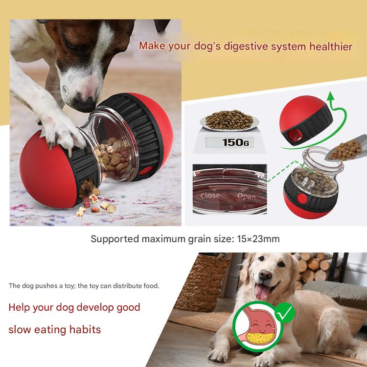 2-Pack Small Slow Feeder Dog Toy – Red & Green Rolling Treat Dispenser Balls for Puzzle Feeding, Mental Stimulation, and Digestive Health(Size: L) - Image 3