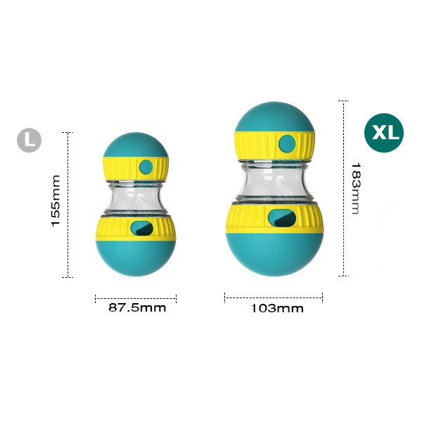 2-Pack Small Slow Feeder Dog Toy – Red & Green Rolling Treat Dispenser Balls for Puzzle Feeding, Mental Stimulation, and Digestive Health(Size: L) - Image 5