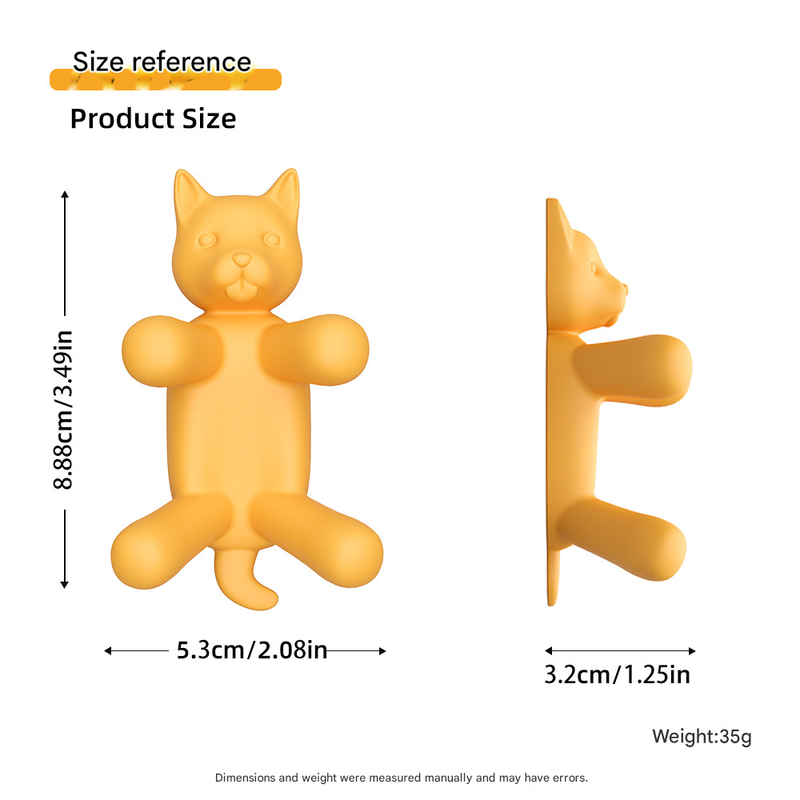 2-Pack Silicone Sponge Holder – Bear and Cat Shaped Dish Rack for Sink, Soap & Scrubber Storage - Image 4