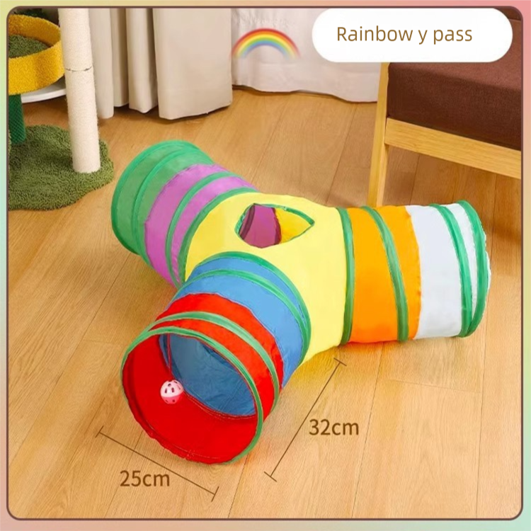 Cat Track Ball Toy – Wave-Shaped Wall Mount Puzzle for Indoor Cats, with Rolling Balls and Suction Cups(Y-shaped) - Image 1