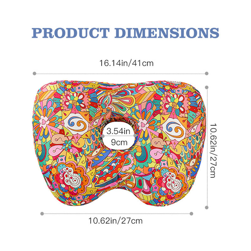 Cashew blossoms Hollow Ear Support Pillow – Adjustable Side Sleep Neck Cushion with PP Cotton Filling and Breathable Fabric - Image 6