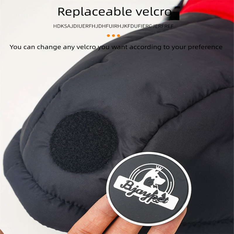 Green Thickened Winter Dog Coat with Reflective Strips – Waterproof, Windproof Pet Jacket for Small to Medium Dogs, Adjustable Fit with Detachable Leash Hook and Decorative Velcro Patch(Size: XL) - Image 3