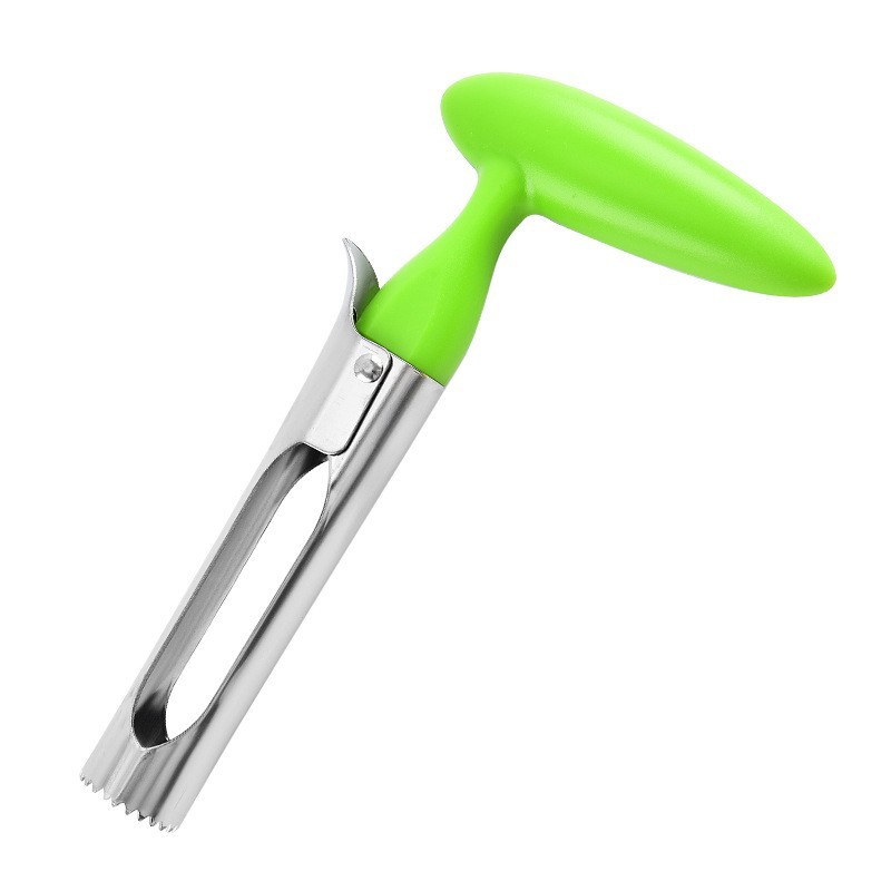 Green Set of 2 Stainless Steel Apple Corers – Heavy-Duty Fruit Core Remover Tool with Comfort Grip, Easy to Use & Clean, for Apples, Pears, and Similar Fruits - Image 1