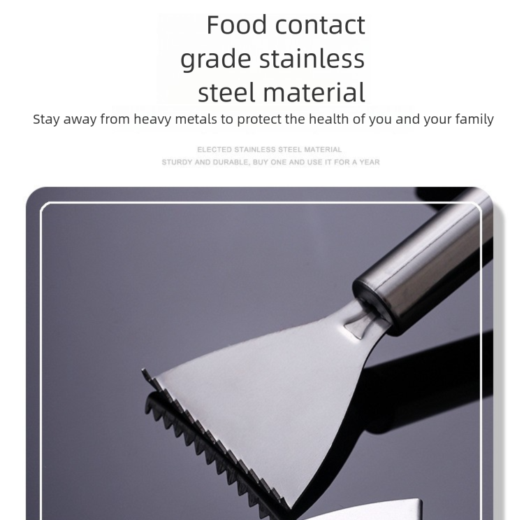 Set of 5 Stainless Steel Fish Scale Removers – Food-Grade Heavy-Duty Fish Scaler Tools with Comfort Grip & Hanging Loop, for Fine & Coarse Scales, Kitchen Essential - Image 2