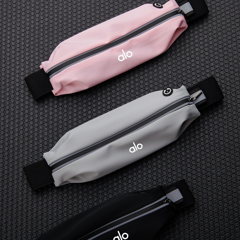 Pink Ultra Thin Waist Pack for Phone Up to 6.5 Inch Lightweight Sport Belt Bag for Running Hiking Travel Unisex Outdoor Utility Pouch - Image 2