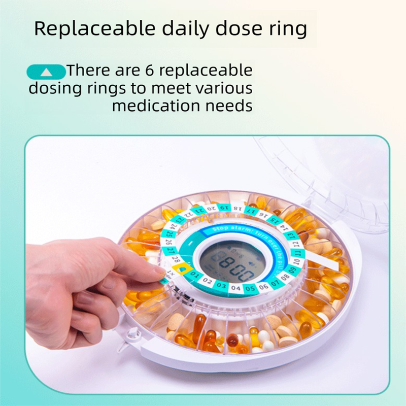 Automatic Rotating Pill Dispenser with Timer Alarm – Multi-Compartment Medication Organizer for Daily Health Management - Image 3