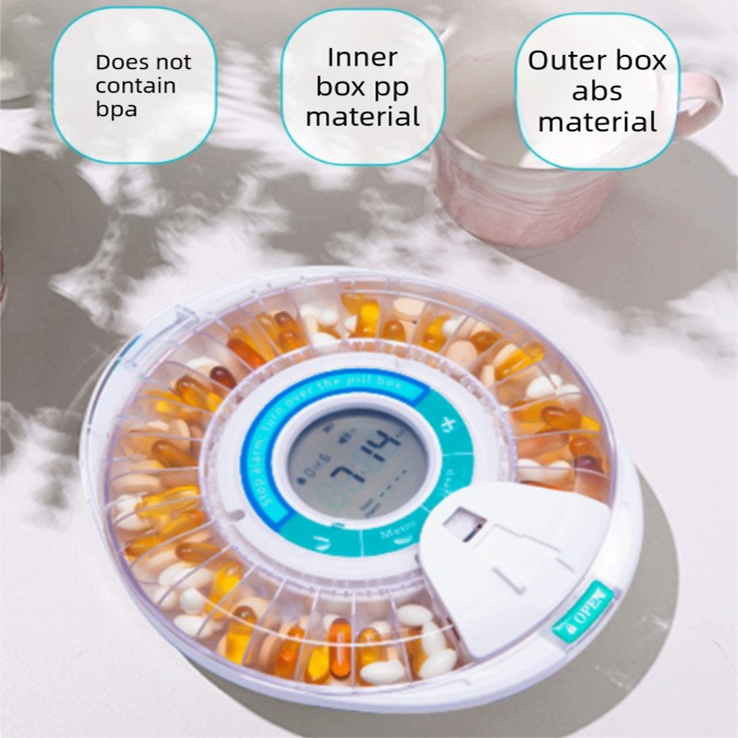 Automatic Rotating Pill Dispenser with Timer Alarm – Multi-Compartment Medication Organizer for Daily Health Management - Image 4