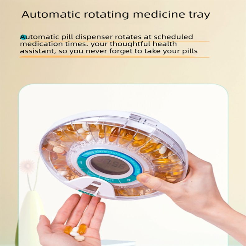 Automatic Rotating Pill Dispenser with Timer Alarm – Multi-Compartment Medication Organizer for Daily Health Management - Image 6