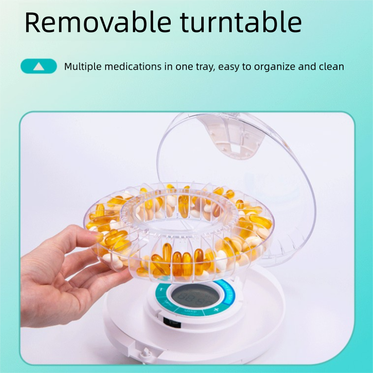 Automatic Rotating Pill Dispenser with Timer Alarm – Multi-Compartment Medication Organizer for Daily Health Management - Image 7
