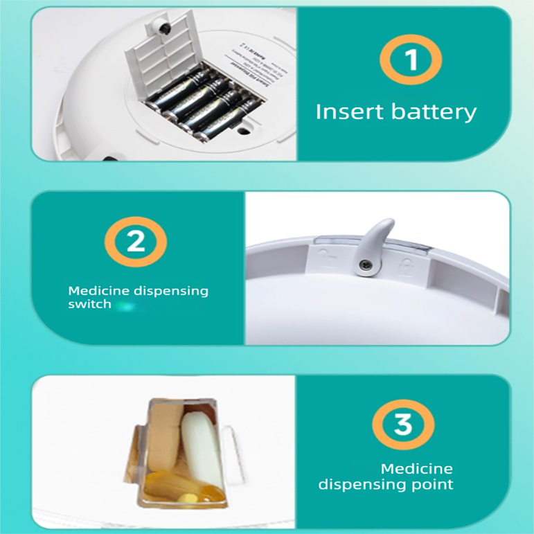 Automatic Rotating Pill Dispenser with Timer Alarm – Multi-Compartment Medication Organizer for Daily Health Management - Image 8