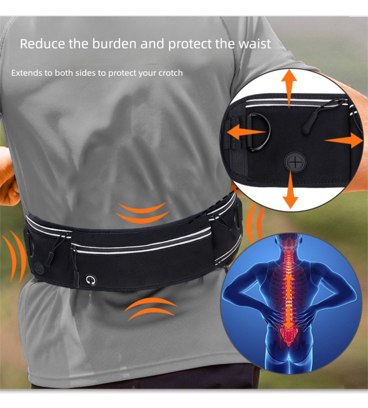 Pink Shock-Absorbing Running & Dog Walking Belt – Integrated Waist Pack with Retractable Traction Rope and Ergonomic Support - Image 8