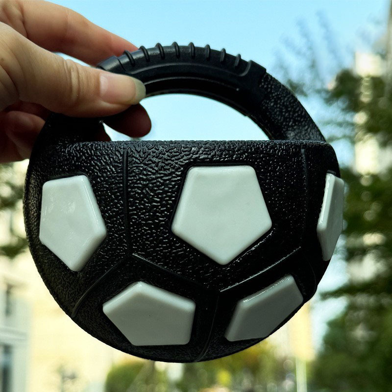 Black and white Dog Toy: Handheld Bouncing Ball with Sound – TPR Material, 13cm Diameter, Bite-Resistant & Floatable for Active Play - Image 1