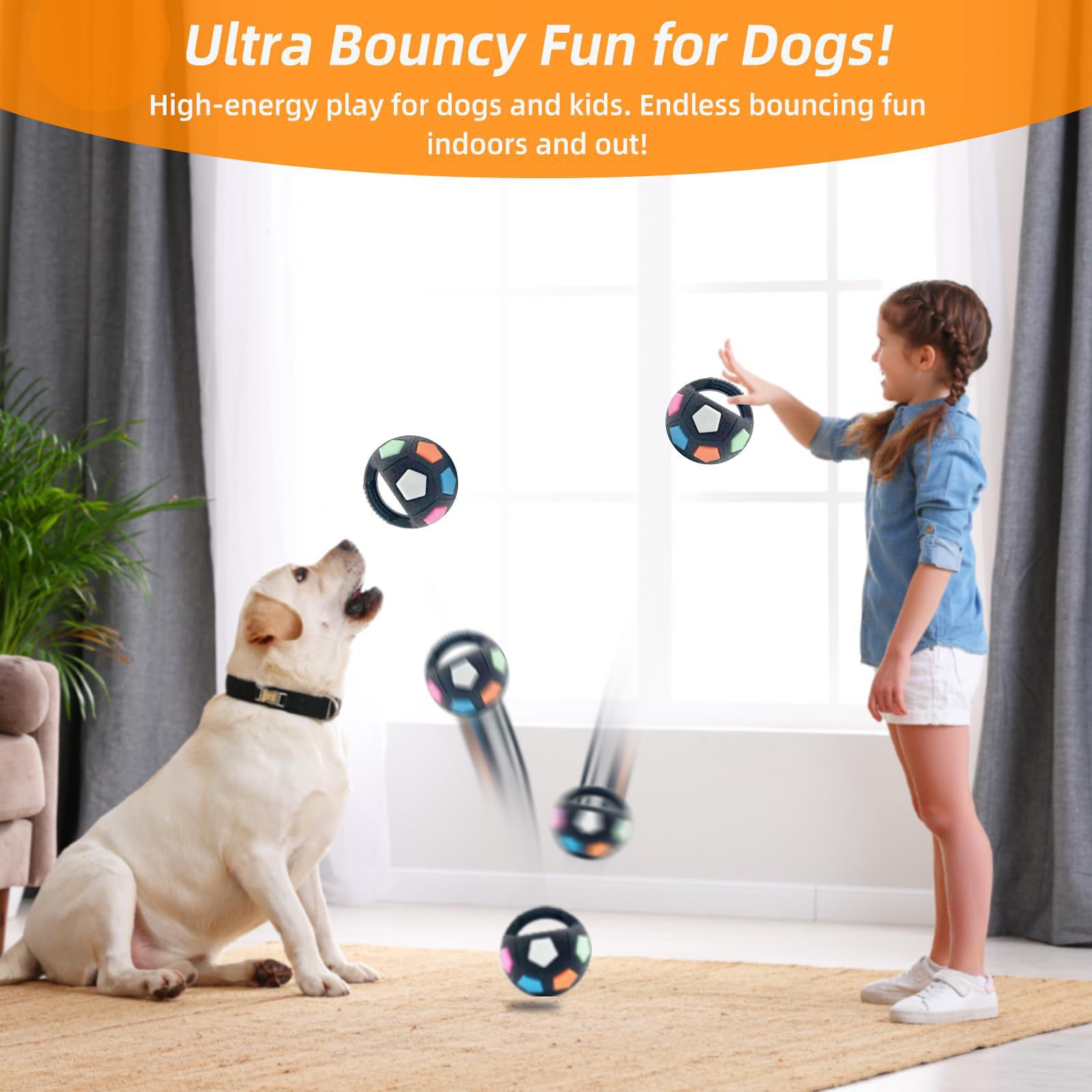 Transparent White Toy: Handheld Bouncing Ball with Sound – TPR Material, 13cm Diameter, Bite-Resistant & Floatable for Active Play - Image 3