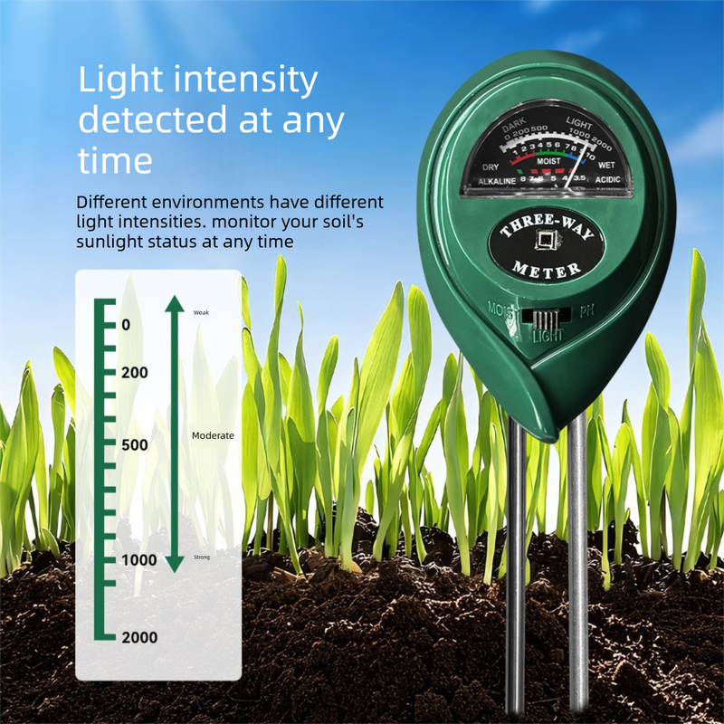 3-in-1 Soil Tester Meter for Moisture, pH and Light Intensity – Battery-Free Analog Probe for Gardening, Farming and Plant Care - Image 5